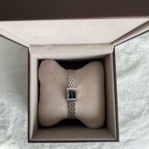 Gucci Women’s G-Frame Silver Stainless Steel Watch with Diamond Detail